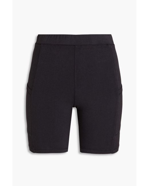 Monrow Blue Stretch-cotton Jersey Shorts