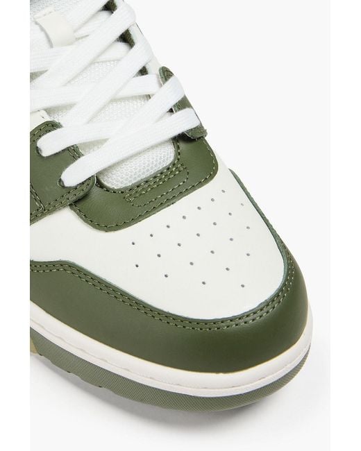 Off-White c/o Virgil Abloh Green Out Of Office Leather Sneakers for men