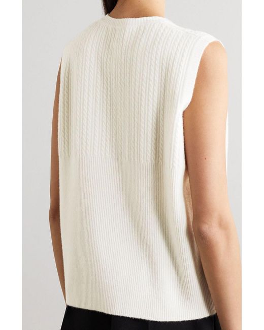 Patou Natural Ribbed Wool-blend Tank
