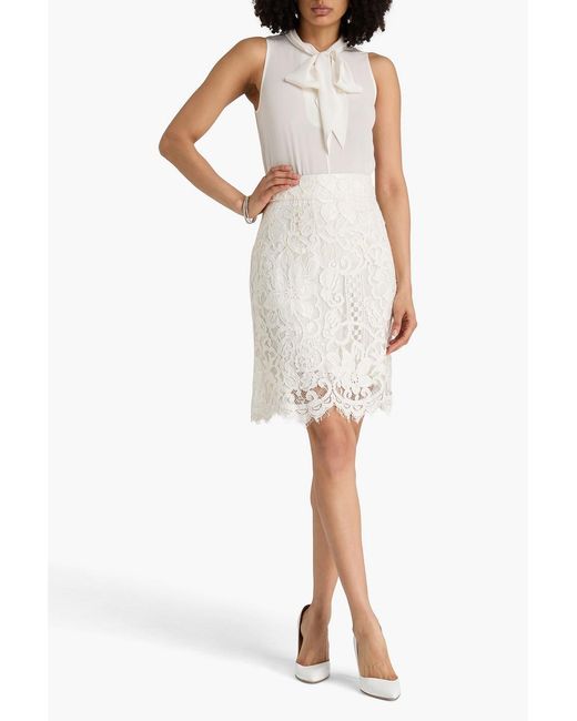 Dolce & Gabbana Natural Corded Lace Skirt