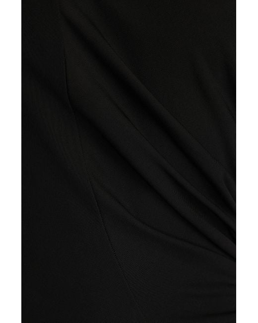 Victoria Beckham Black Minikleid aus jersey mit cut-outs und asymmetrischer schulterpartie