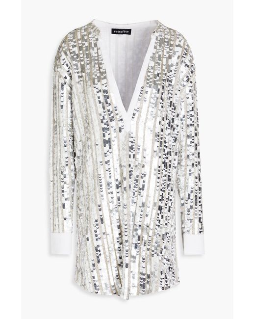 retrofete white sequin