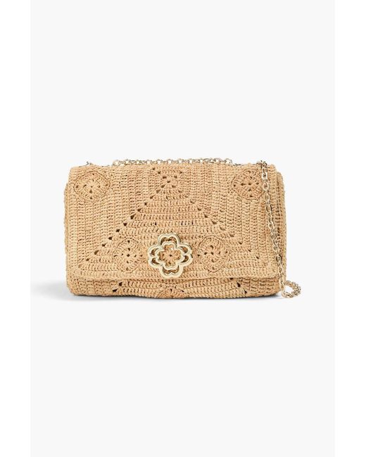Maje Natural Raffia Shoulder Bag