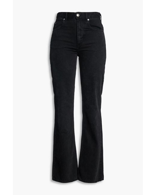 Isabel Marant Black Belvira High-rise Bootcut Jeans
