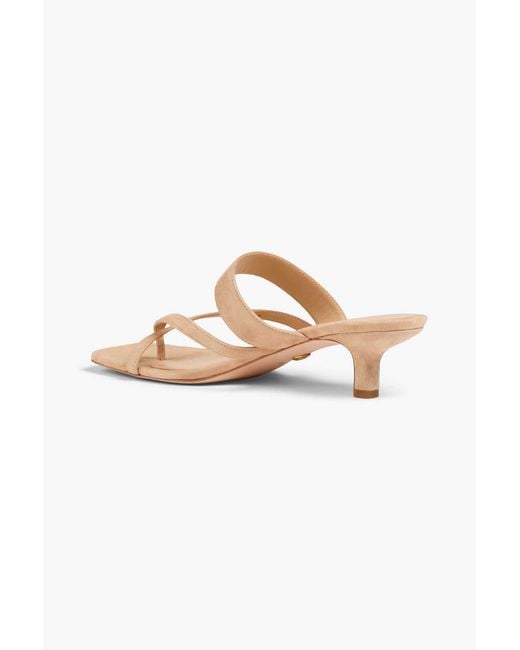 Veronica Beard Natural Alanis Suede Sandals