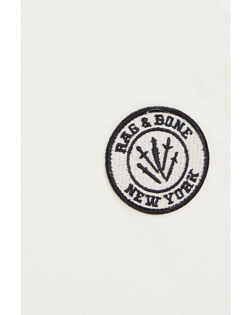 Rag & Bone White Appliquéd Cotton-jersey T-shirt for men
