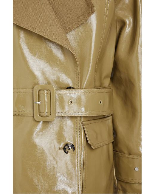 3.1 Phillip Lim Natural Coated Cotton-canvas Trench Coat