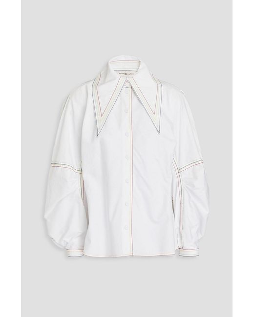 Tory Burch White Cotton-poplin Shirt