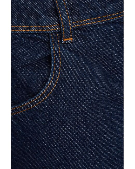 Stine Goya Blue Joelle Frayed Mid-rise Flared Jeans