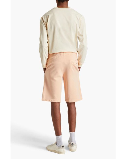 Maison Kitsuné Shorts aus baumwollfrottee mit tunnelzug und applikationen in White für Herren