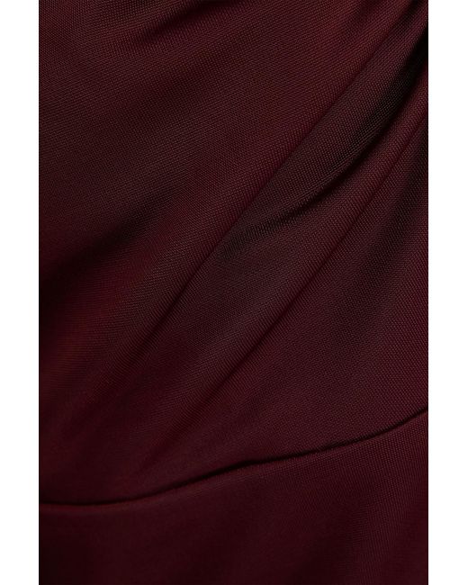 Rebecca Vallance Purple Mischa Embellished Stretch-jersey Midi Dress