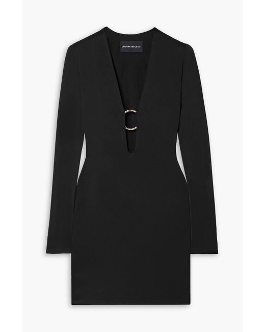 Louisa Ballou Black Helios minikleid aus stretch-mesh und verzierung