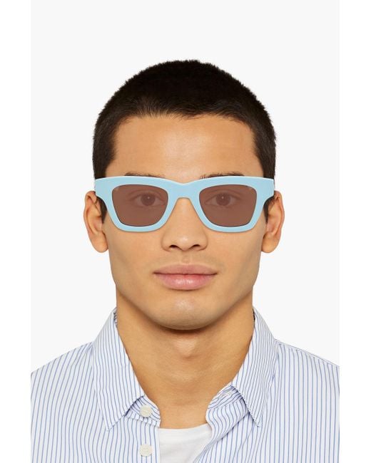 Jacquemus Blue D-Frame Acetate Sunglasses for men