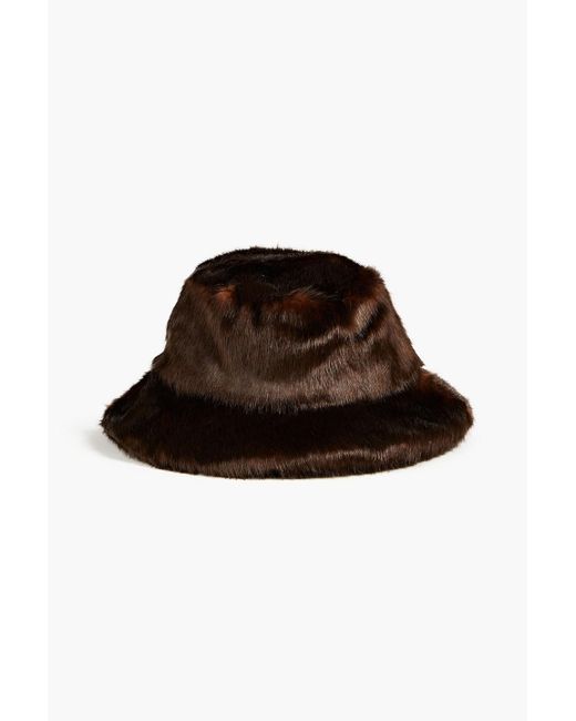 Stand Studio Brown Wera Faux Fur Bucket Hat