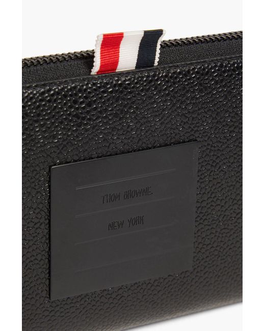 Thom Browne Black Pebbled-leather Wallet
