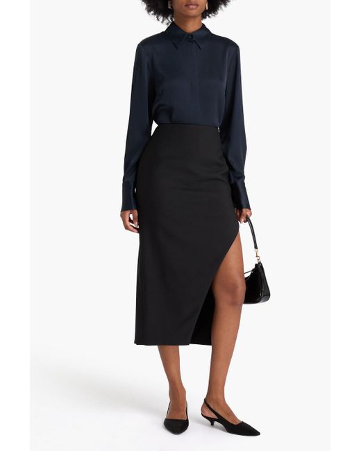 A.Emery Blue Philippa Satin Shirt