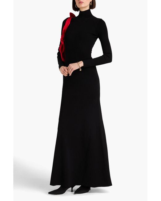 Victoria Beckham Black Cutout Stretch-knit Maxi Dress