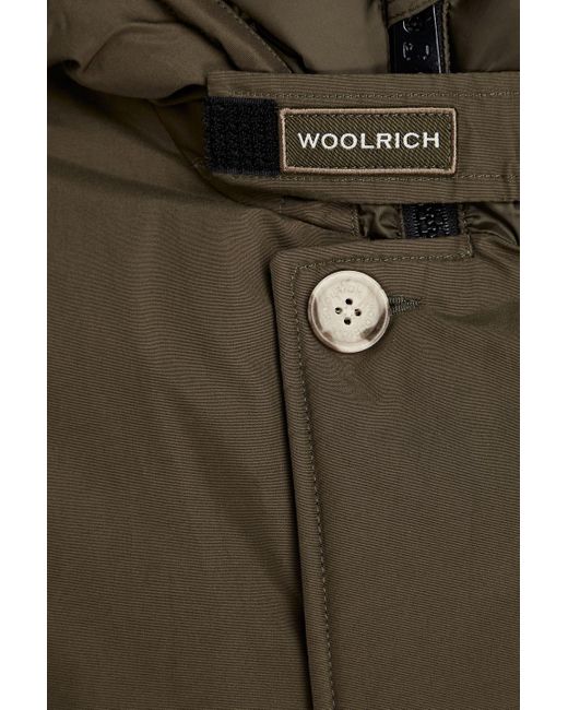 Woolrich Green Cotton-blend Shell Parka for men