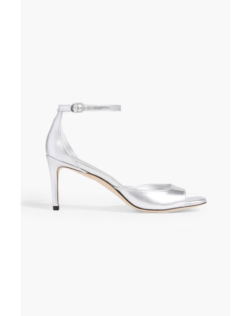 Stuart Weitzman White Leather Sandals