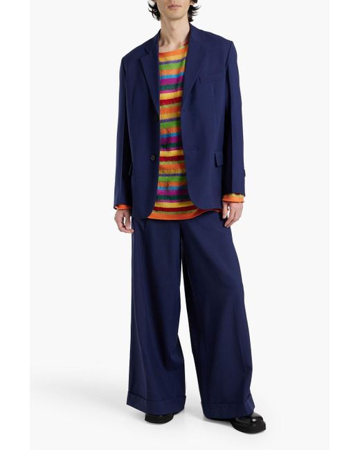 Marni Blue Oversized Wool Blazer for men