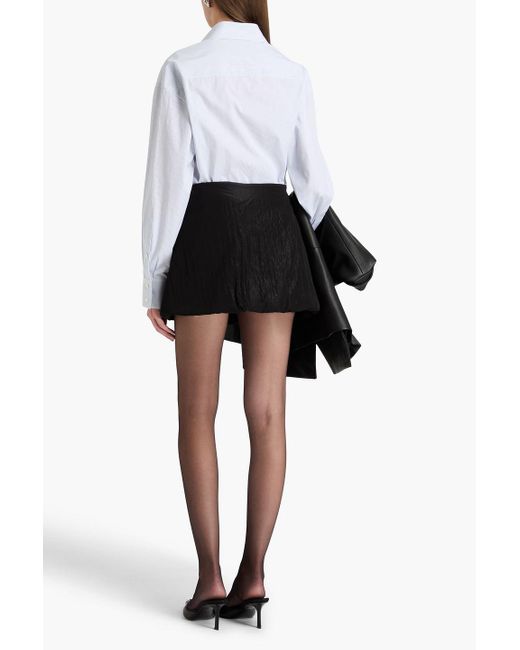 Khaite Black Taffeta Mini Skirt