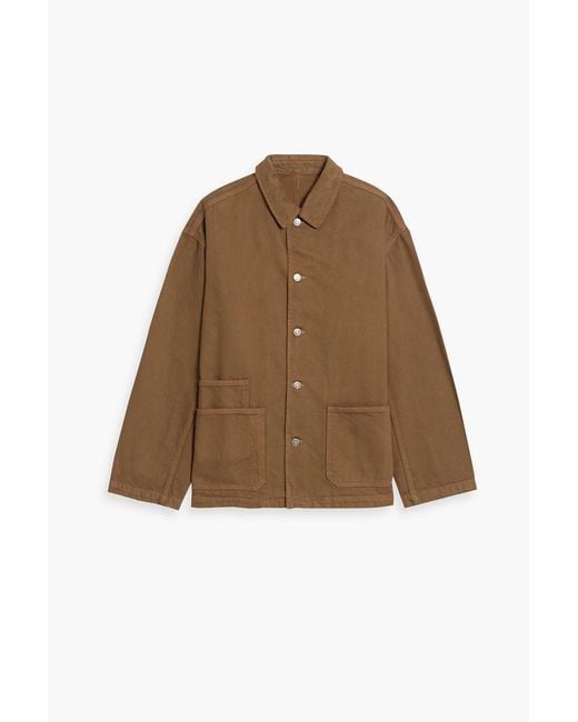 LE17SEPTEMBRE Men's Brown Denim Jacket