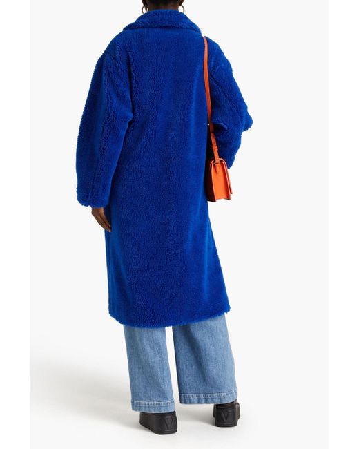Stand Studio Blue Maria Oversized Faux Shearling Coat
