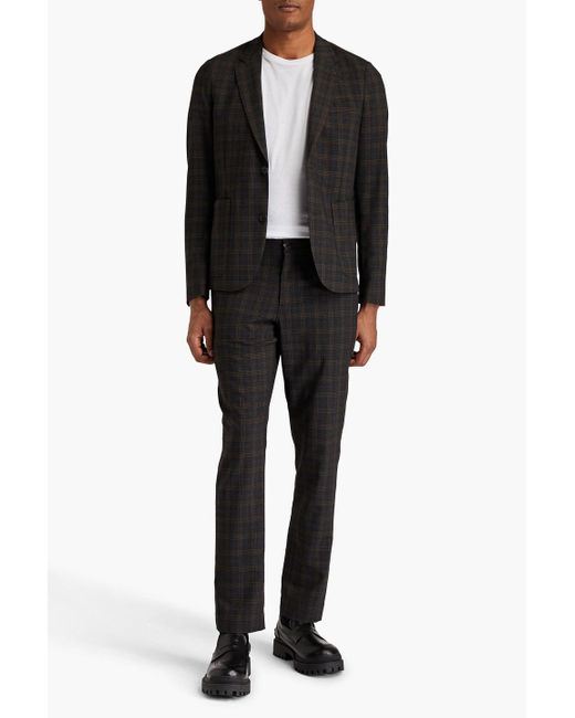 Paul Smith Black Checked Wool-blend Pants for men