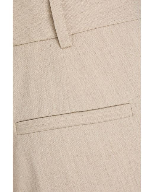 By Malene Birger Natural Cymbaria Pleated Crepe Wide-Leg Pants