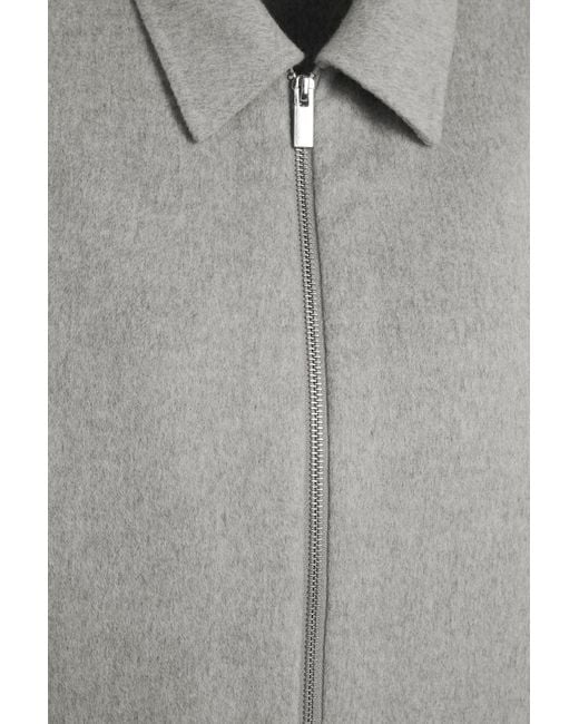 Theory Gray Brushed Wool And Cashmere-Blend Felt Jacket