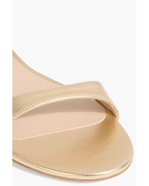 Stuart Weitzman Metallic Leather Sandals