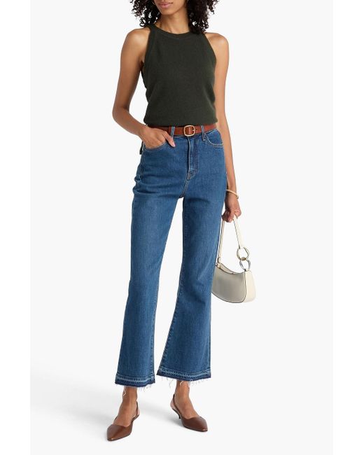 Veronica Beard Blue Carson High-Rise Flared Jeans