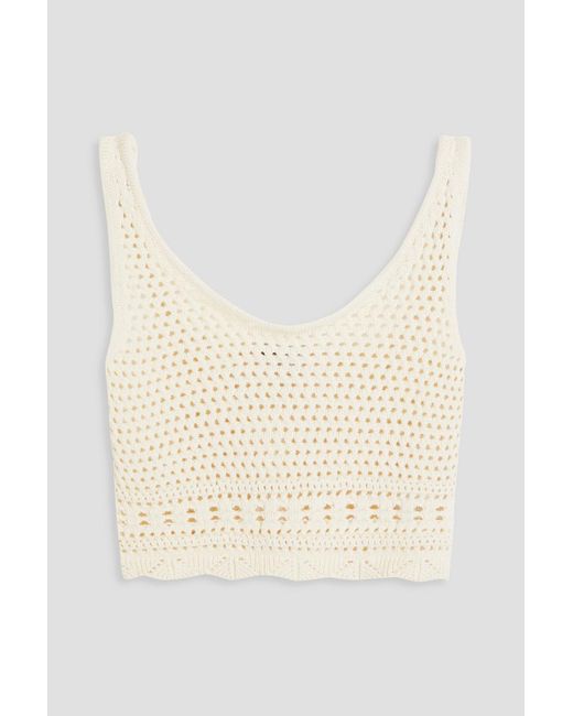 Solid & Striped Natural The carlyle cropped tanktop aus gehäkelter baumwolle