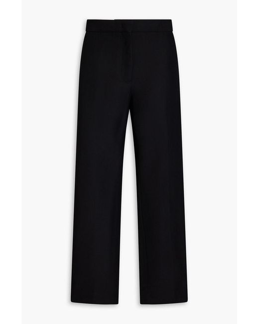 Fabiana Filippi Black Twill Straight-Leg Pants
