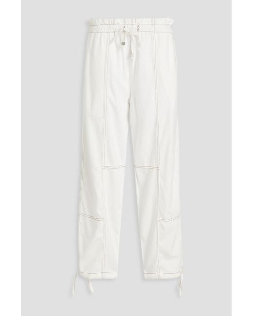 Rag & Bone White Jordan karottenhose aus twill aus einer baumwoll-lyocell-mischung