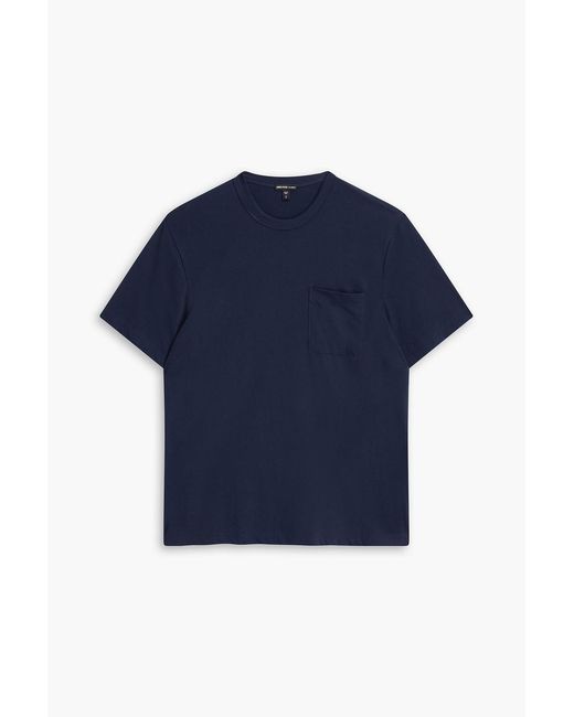James Perse Blue Cotton And Linen-blend Jersey T-shirt for men