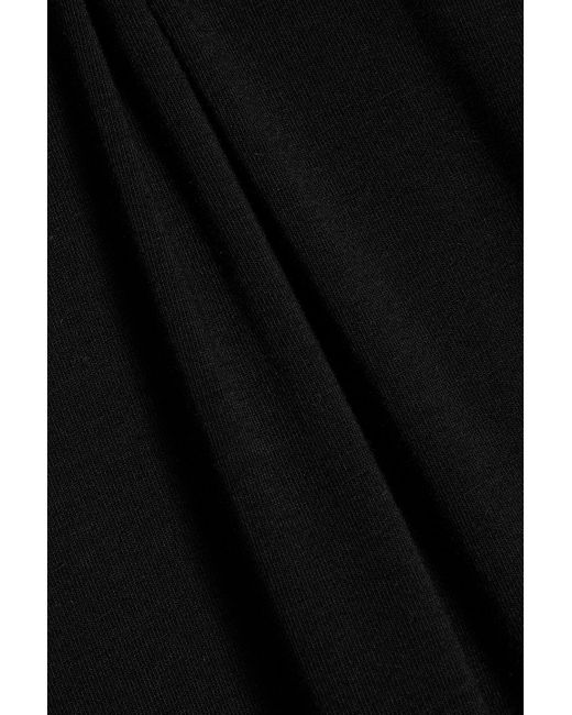 Another Tomorrow Black Jersey Midi Dress