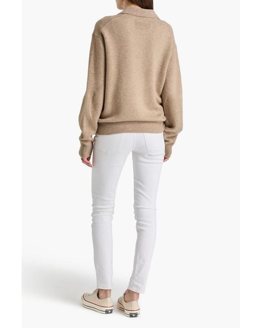 Guest In Residence Natural Allday Cashmere Polo Sweater