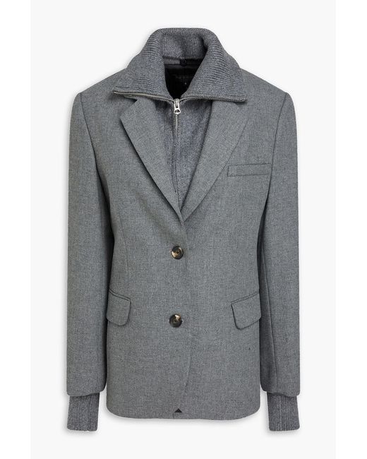 Rag & Bone Gray Frank Layered Wool-blend Tweed Blazer
