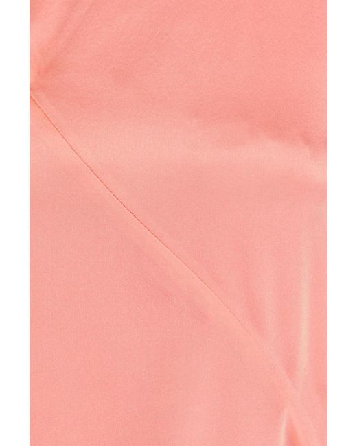 Holzweiler Pink Cutout Silk-satin Midi Dress