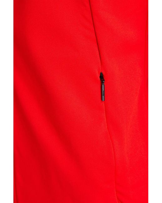 Fusalp Red Stellaria Velvet-trimmed Jersey Jacket