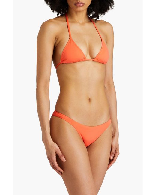 Bondi Born Orange Mina Mid-rise Bikini Briefs