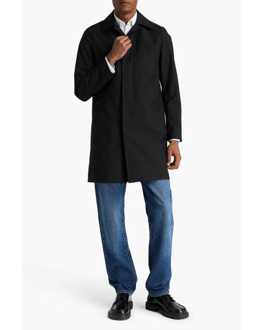 Sandro Black Twill Coat for men