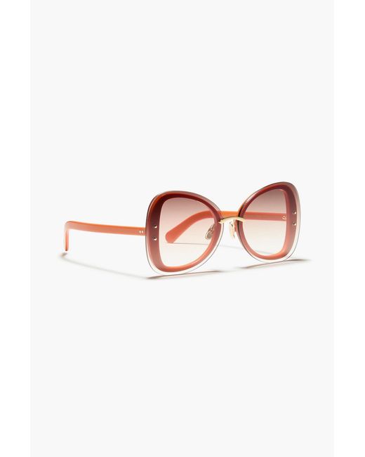 Zimmermann Pink Butterfly-Frame Acetate Sunglasses