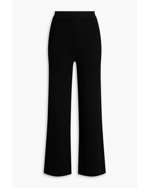 Missoni Black Wool-blend Flared Pants