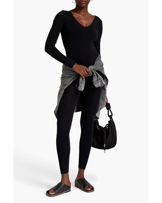 Baserange Black Oleta Cotton-blend Jersey Jumpsuit