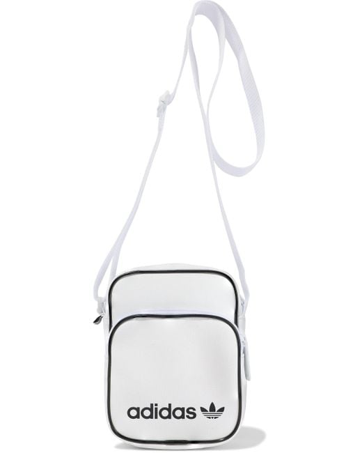 adidas Originals Mini Vintage Logo-print Faux Leather Shoulder Bag White |  Lyst