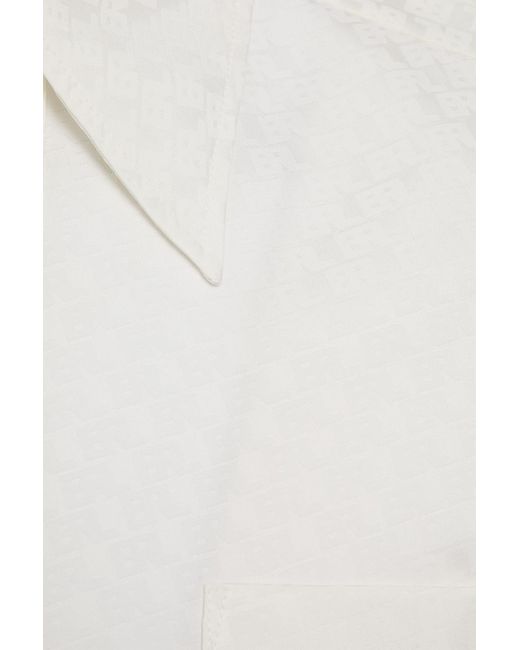 ERL White Satin-Jacquard Shirt for men