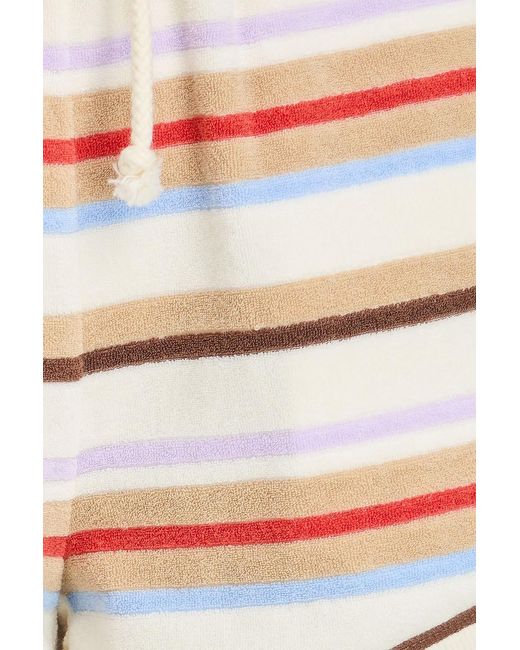 Veronica Beard Women's White Mulberry Striped Cotton-Blend Terry Shorts