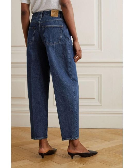 Totême Blue High-rise Tapered Jeans